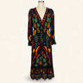 Farm Rio Black Tropical Maxi Dress - Size M