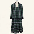 Tuckernuck Green Plaid Tiered Maxi Dress - Size M