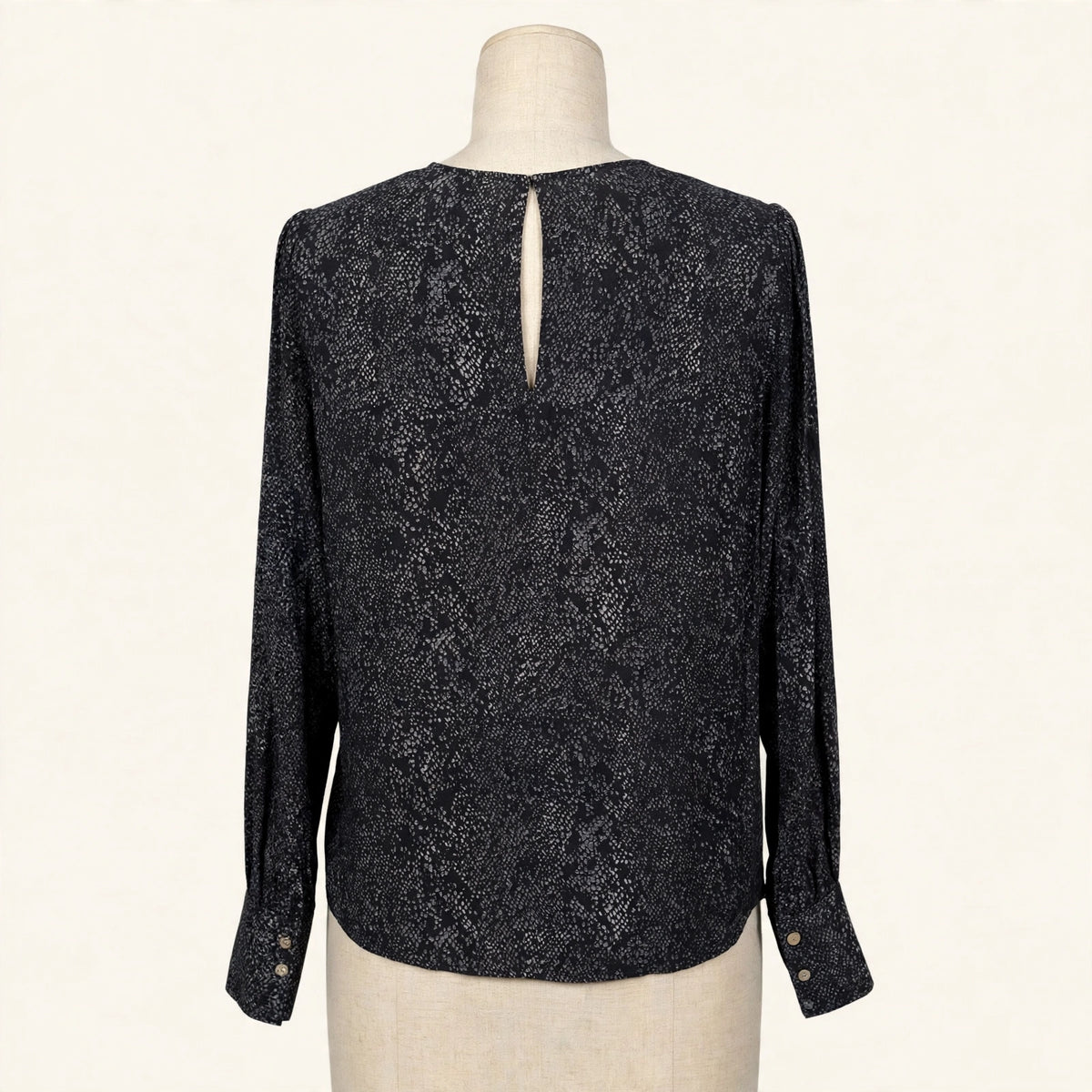 Rails Black Speckle Print Blouse - Size S