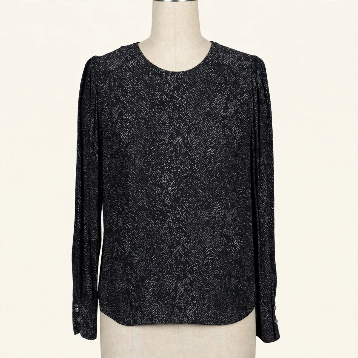 Rails Black Speckle Print Blouse - Size S