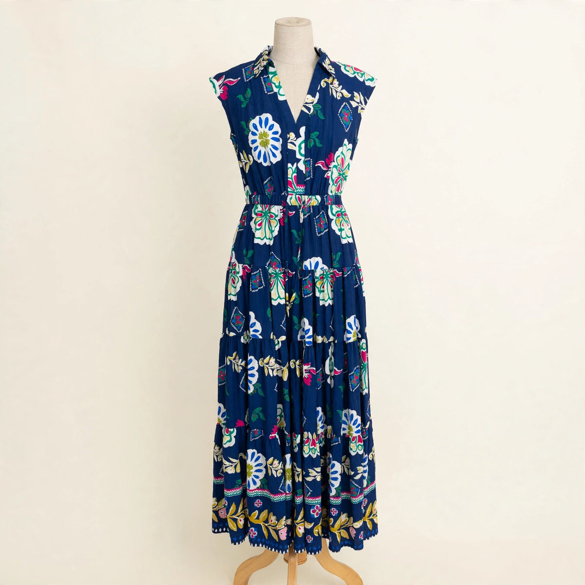 Pinch Navy Floral Maxi Dress - Size S