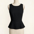 Ann Taylor Black Sleeveless Peplum Top - Size 4
