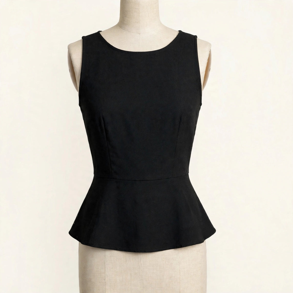 Ann Taylor Black Sleeveless Peplum Top - Size 4