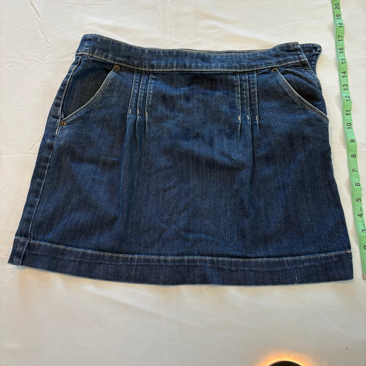 Elle Dark Wash Denim Mini Skirt