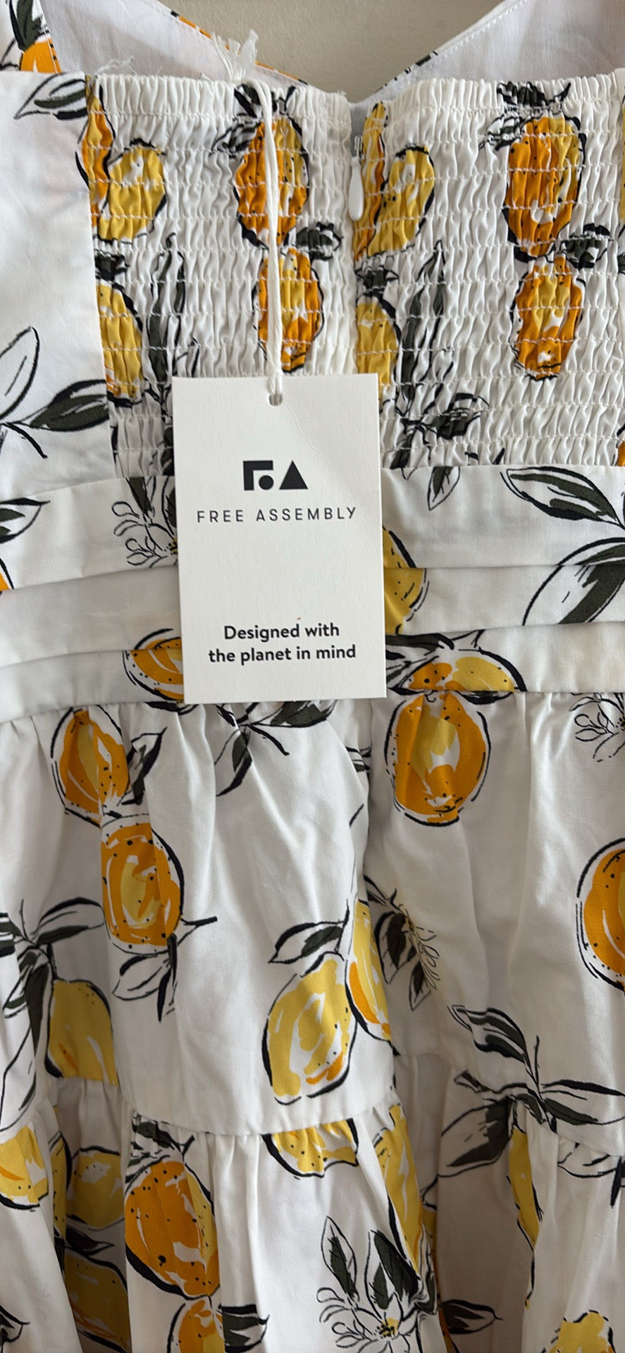 Free Assembly Lemon Print Cutout Midi Sundress (New With Tags)
