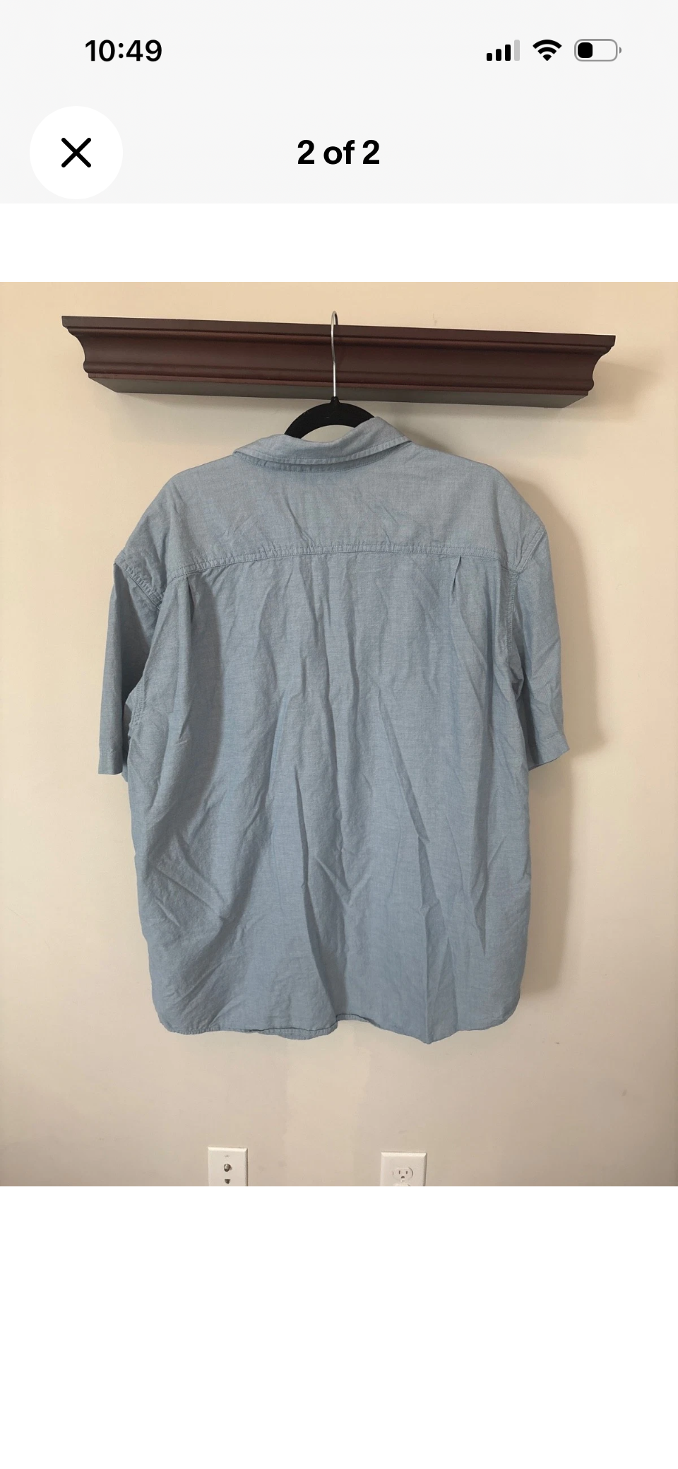Carhartt Men's Loose Fit Chambray Short Sleeve Work Shirt - Size XL