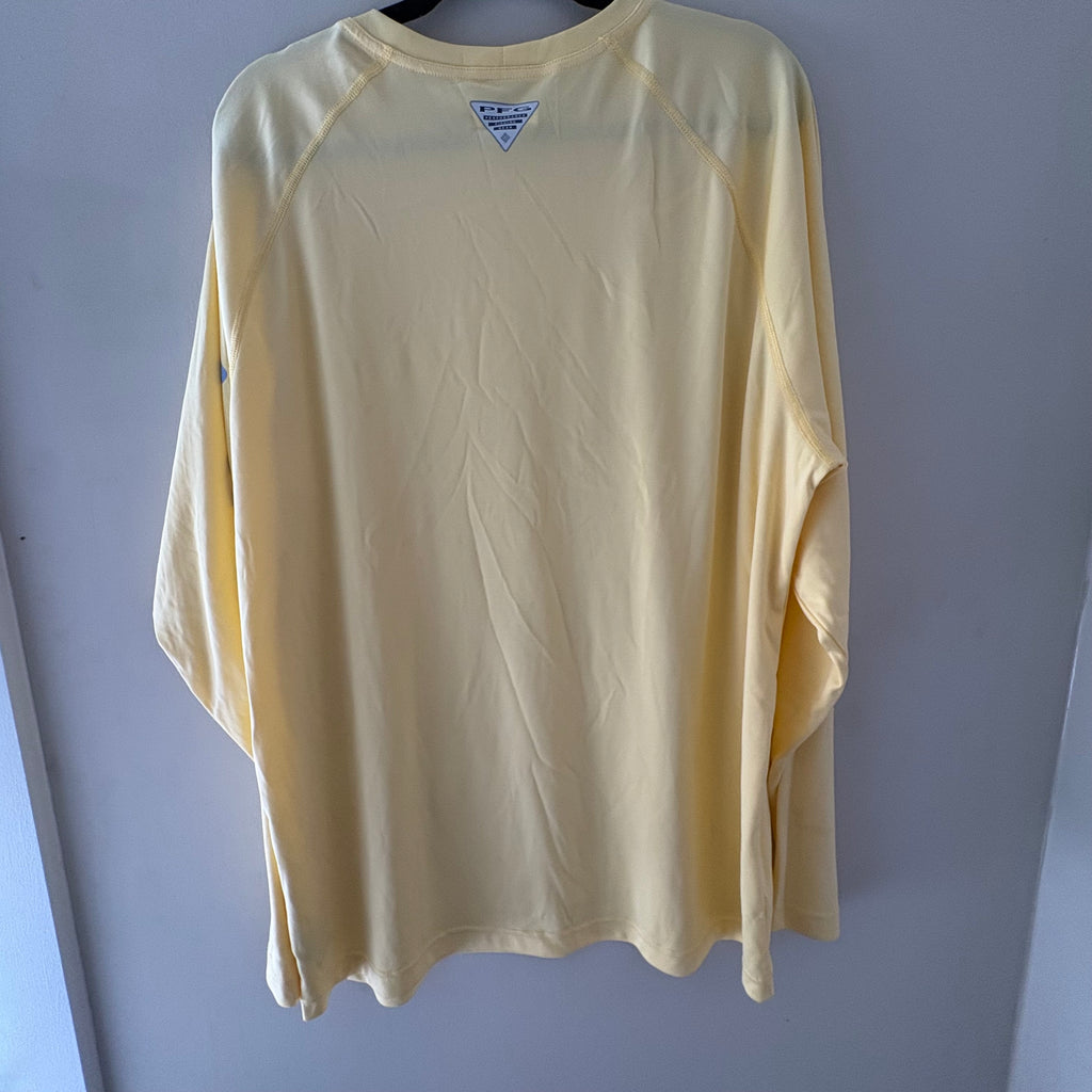 Columbia PFG Yellow Long Sleeve Performance Shirt - Men's XL