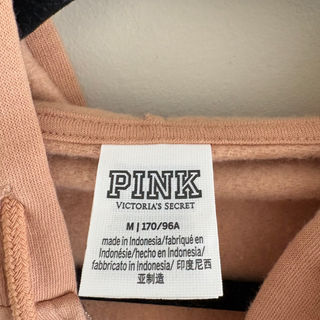 PINK Victoria's Secret Tan Zip-Up Hoodie - Size M