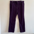 LOFT Modern Straight Corduroy Pants Plum Size 14