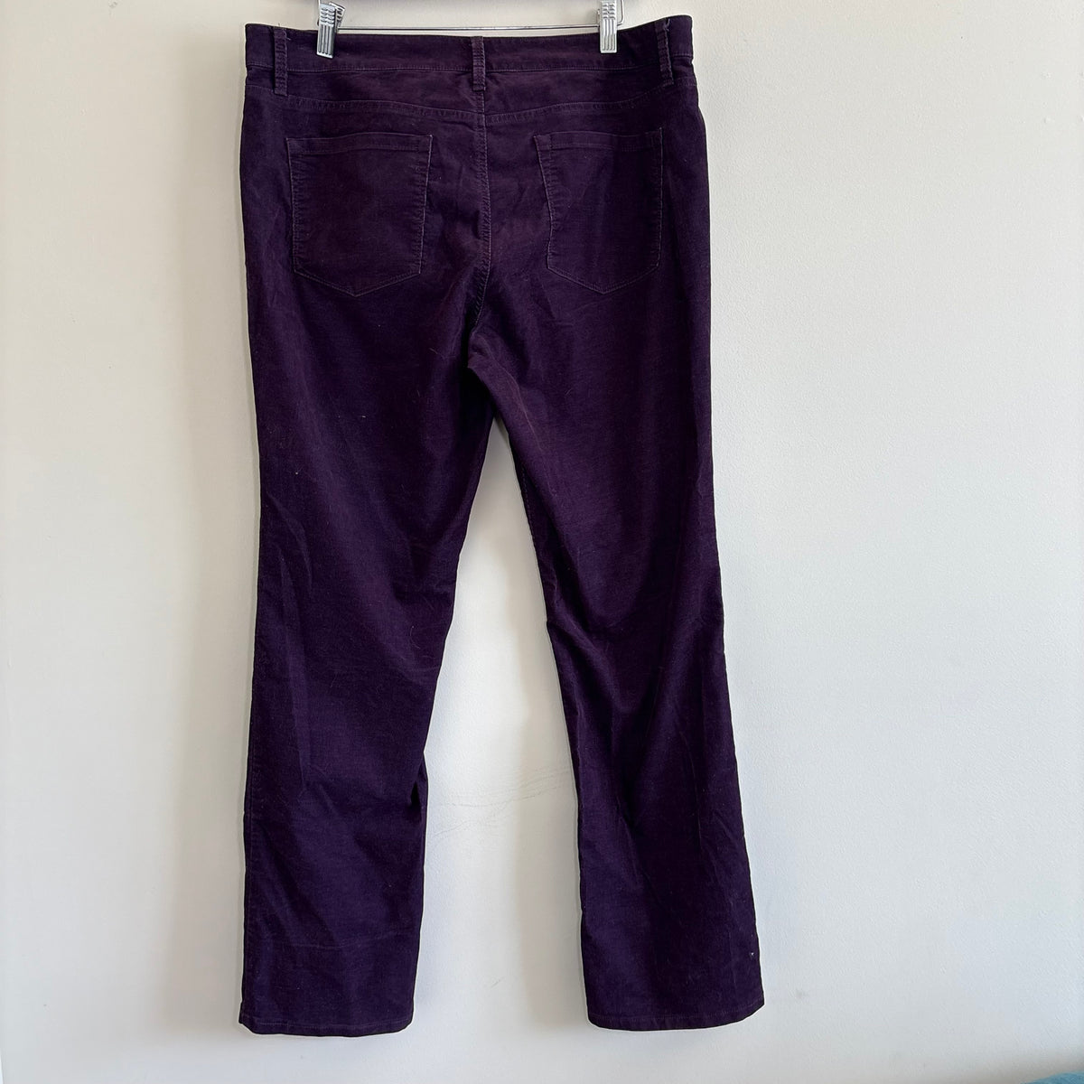 LOFT Modern Straight Corduroy Pants Plum Size 14