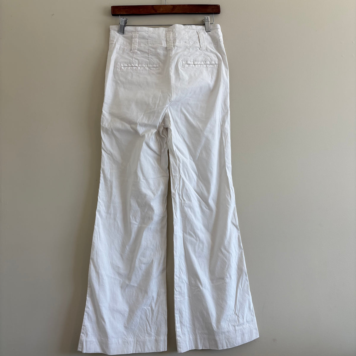 Maeve by Anthropologie White High Rise Wide Leg Sailor Pants - Size 6