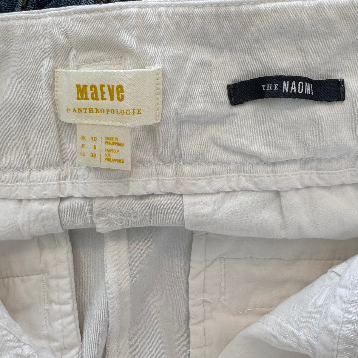 Maeve by Anthropologie White High Rise Wide Leg Sailor Pants - Size 6
