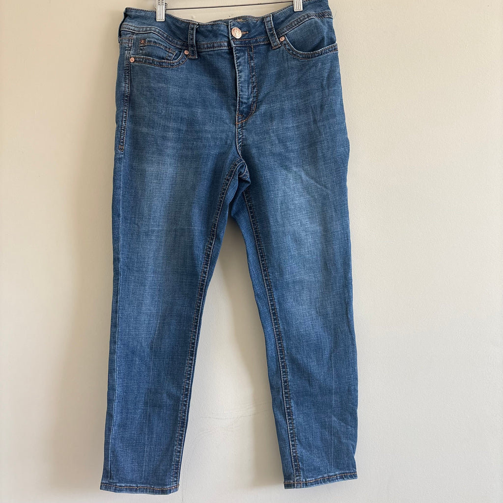 Seven Jeans Starlette Crop Jeans Medium Wash Size 14
