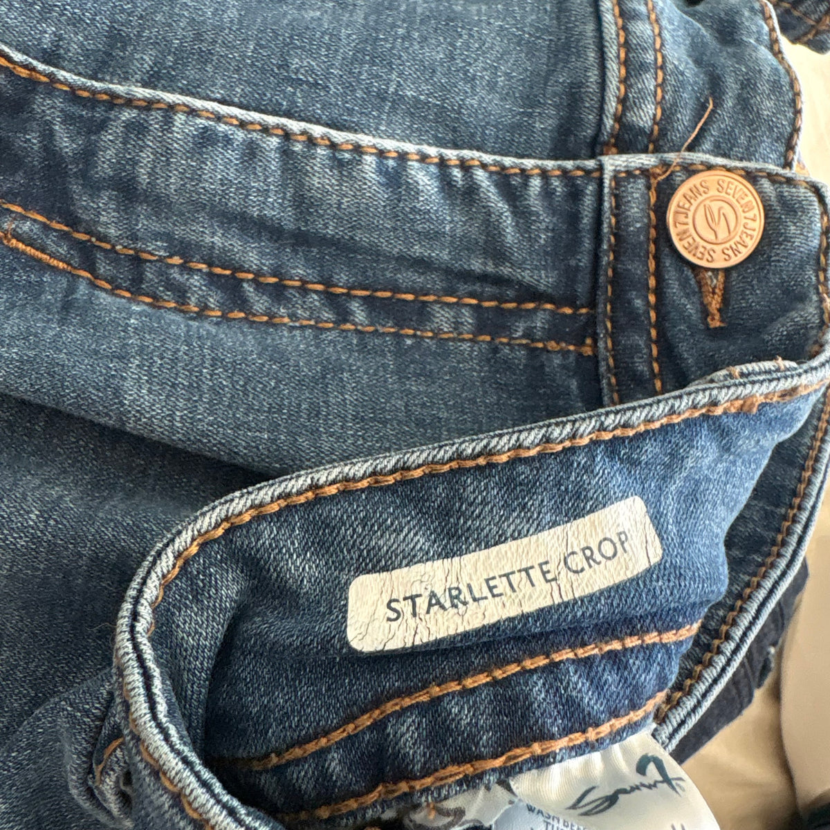 Seven Jeans Starlette Crop Jeans Medium Wash Size 14