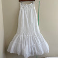 White Tiered Petticoat Slip with Lace Hem - Size 8