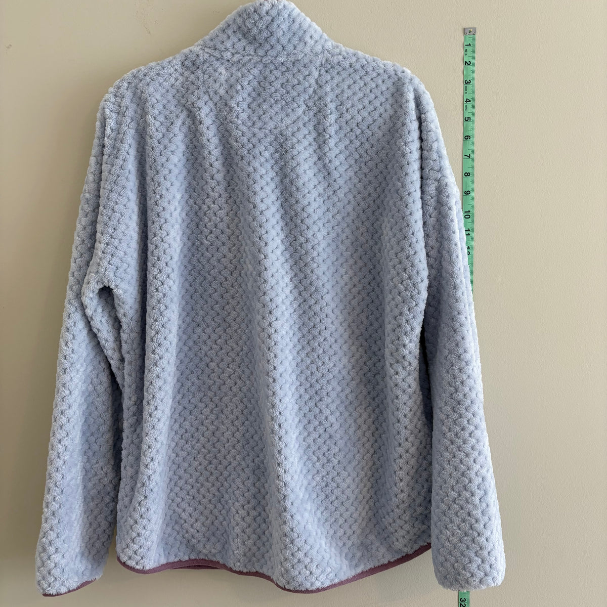 Simply Southern Light Blue Sherpa Snap Pullover-Size L