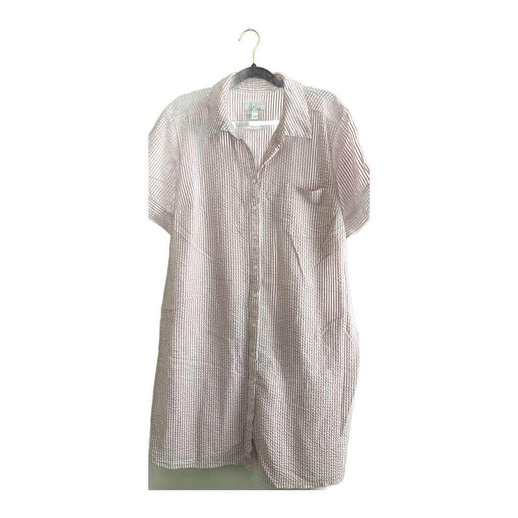 d&co. Pink Seersucker Shirt Dress - photo 1