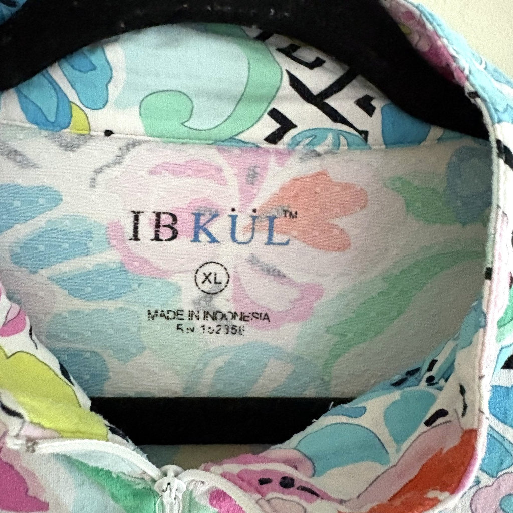 IBKUL Multicolor Floral Quarter-Zip Sun Shirt - photo 3