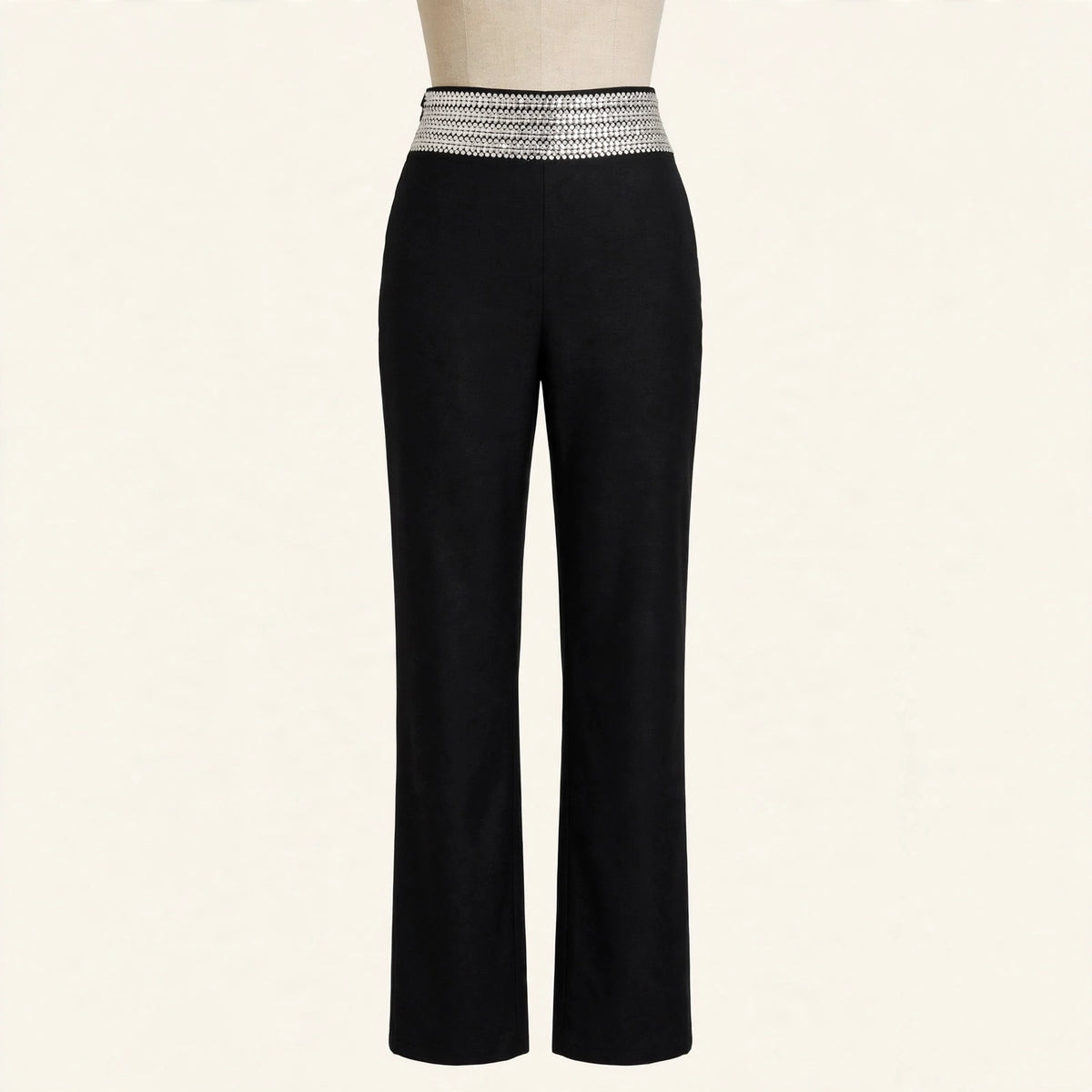 Adam Selman New York Embellished Waistband Pants Black Size 0