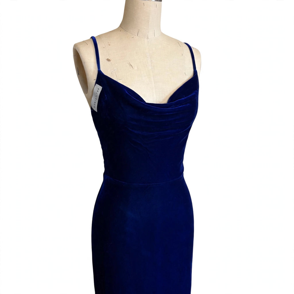 Adelyn Rae velvet dress bodice detail