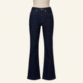 Aligne High-Rise Dark Rinse Flare Jeans, Size W25