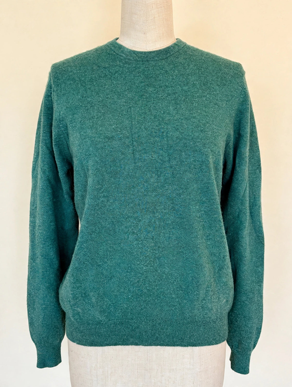 United Colors of Benetton Green Merino Wool Crewneck Sweater