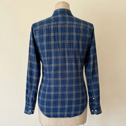 Bonobos Blue & Gray Plaid Flannel Slim Fit Shirt