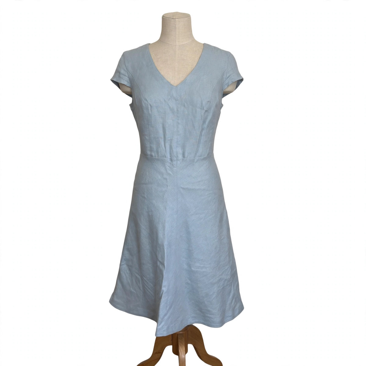 On a dress form