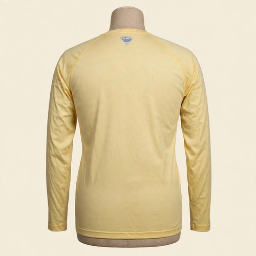 Columbia PFG Yellow Long Sleeve Performance Shirt - Men's XL