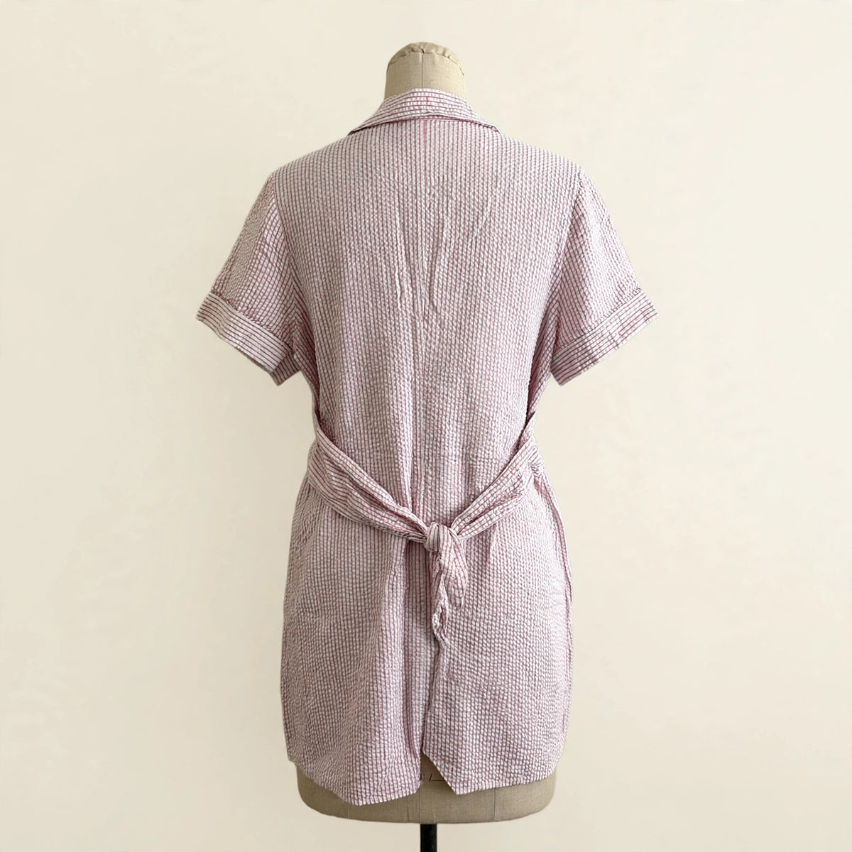 d&co. Pink Seersucker Shirt Dress - Size XL