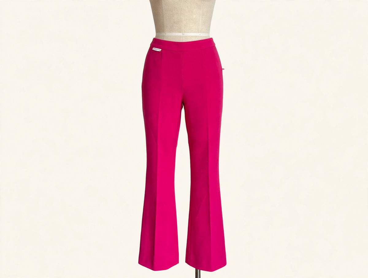 Diane von Furstenberg Hot Pink Flare Trousers - Size 2