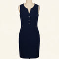 Etcetera Navy Sleeveless Sheath Dress - Size 10