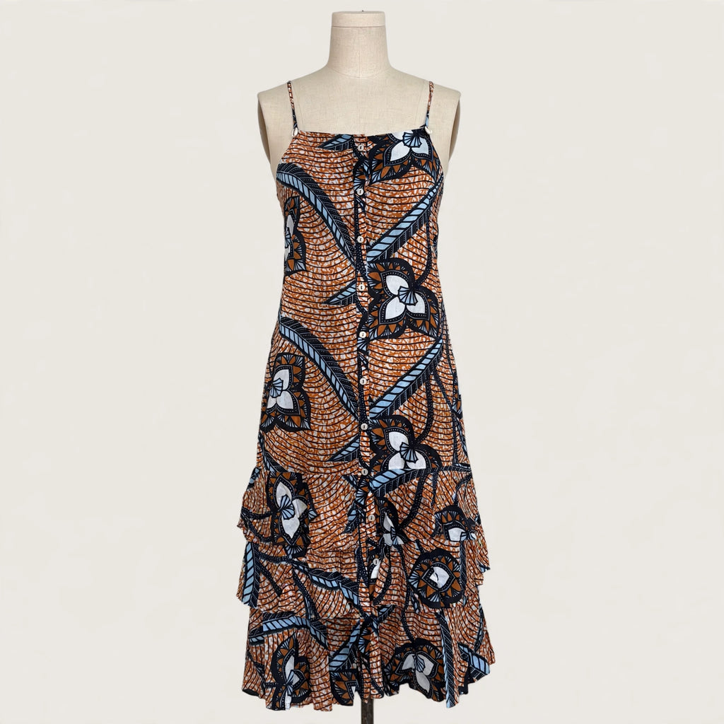 On a dress form