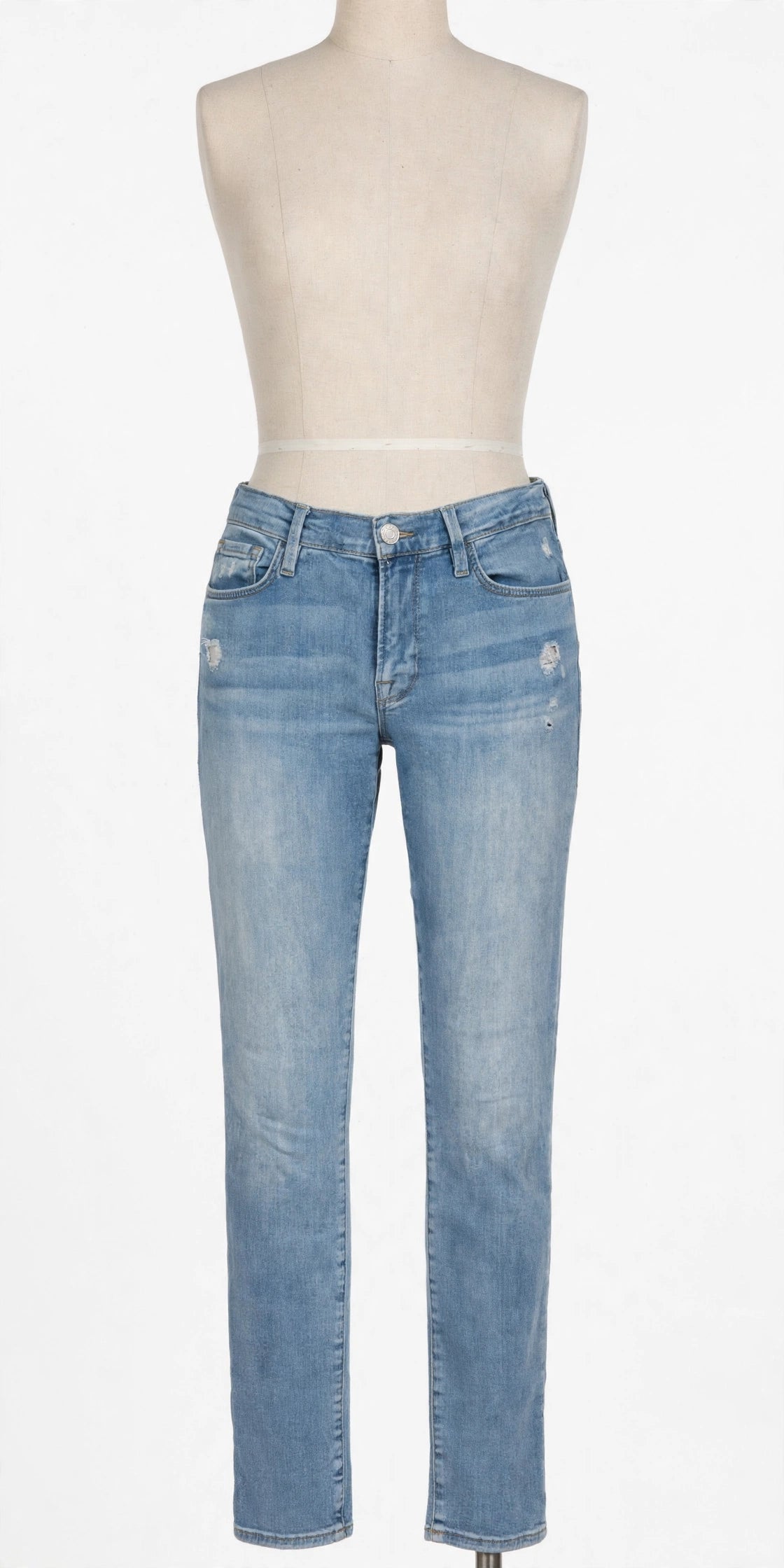 Frame Le Garçon Light Wash Distressed Jeans - Size 27