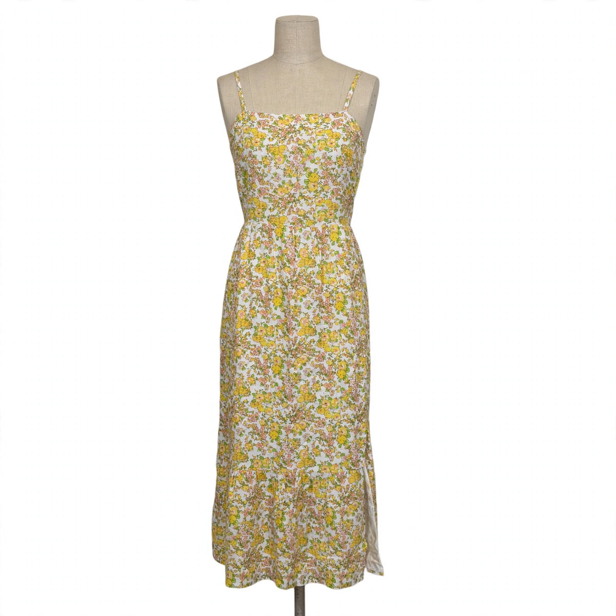 On a dress form