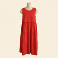 J.Crew Red Tiered Sleeveless Midi Dress - Size 4