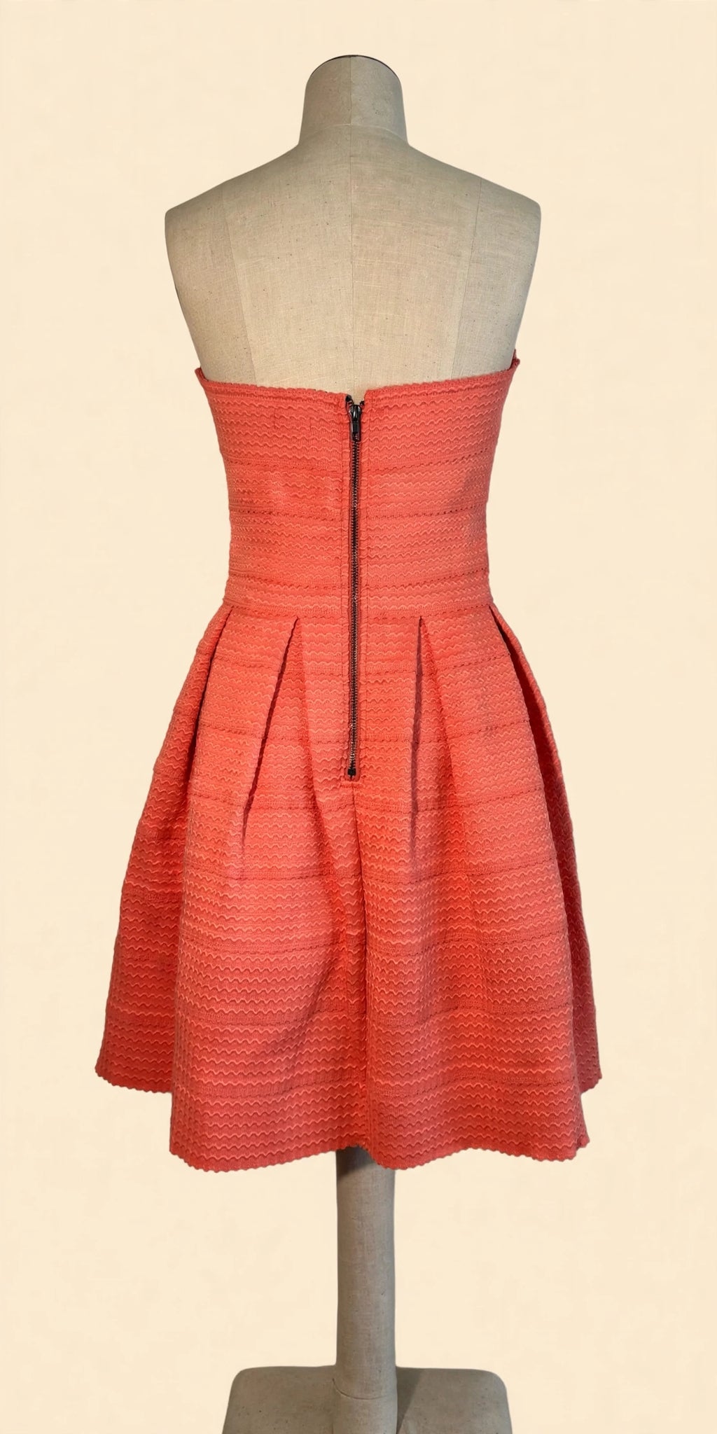 Jun & Ivy Coral Strapless Dress - Size M