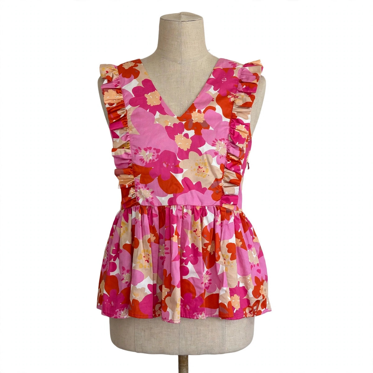 On a dress form