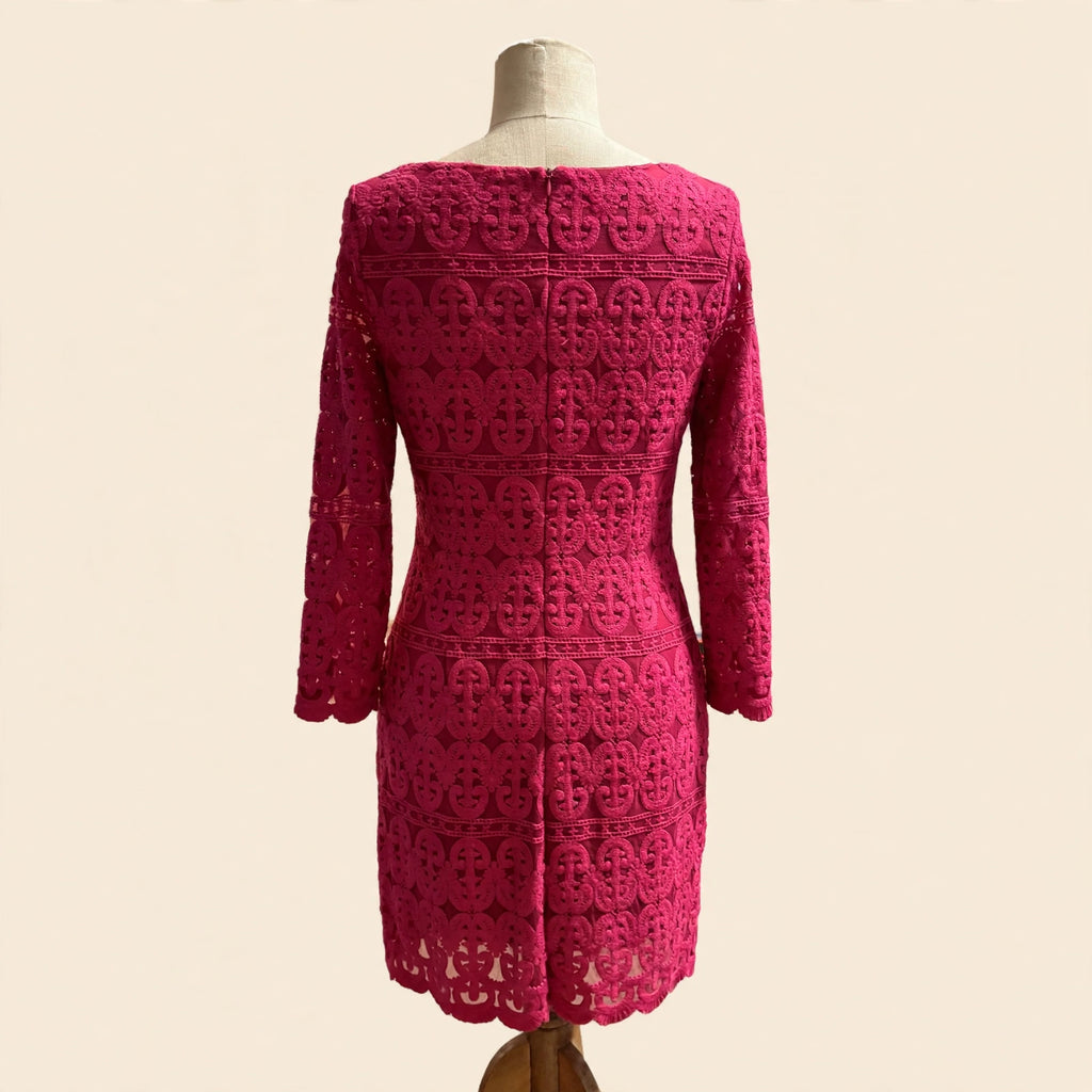 Laundry by Shelli Segal Magenta Lace Dress - Size 4