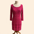 Laundry by Shelli Segal Magenta Lace Dress - Size 4