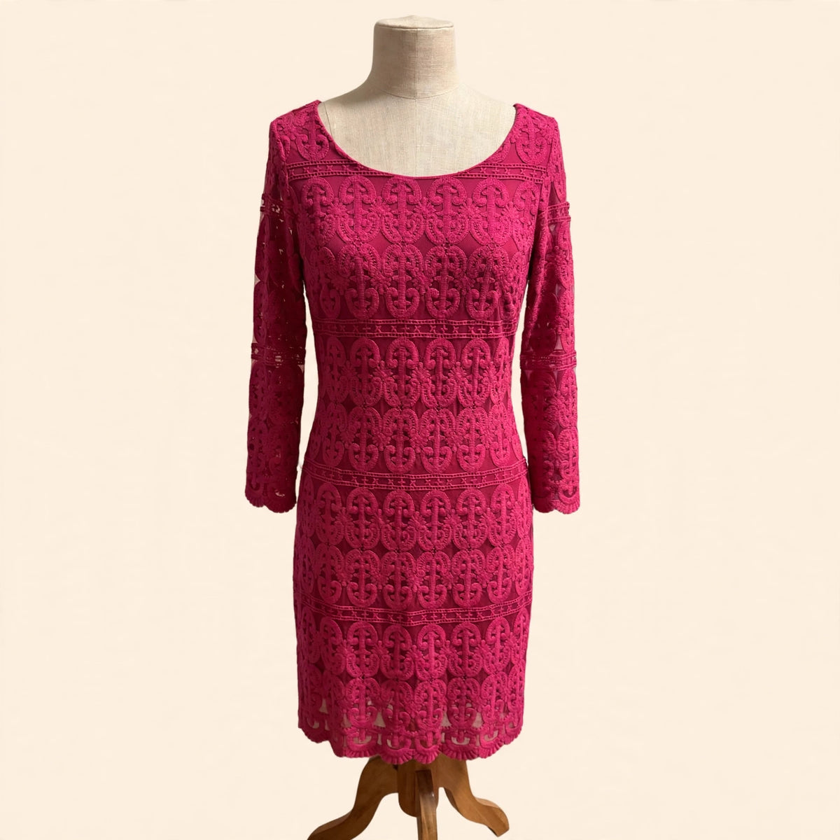 Laundry by Shelli Segal Magenta Lace Dress - Size 4