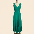 Lilly Pulitzer Emerald Green Sleeveless V-Neck Tiered Maxi Dress - Size 10