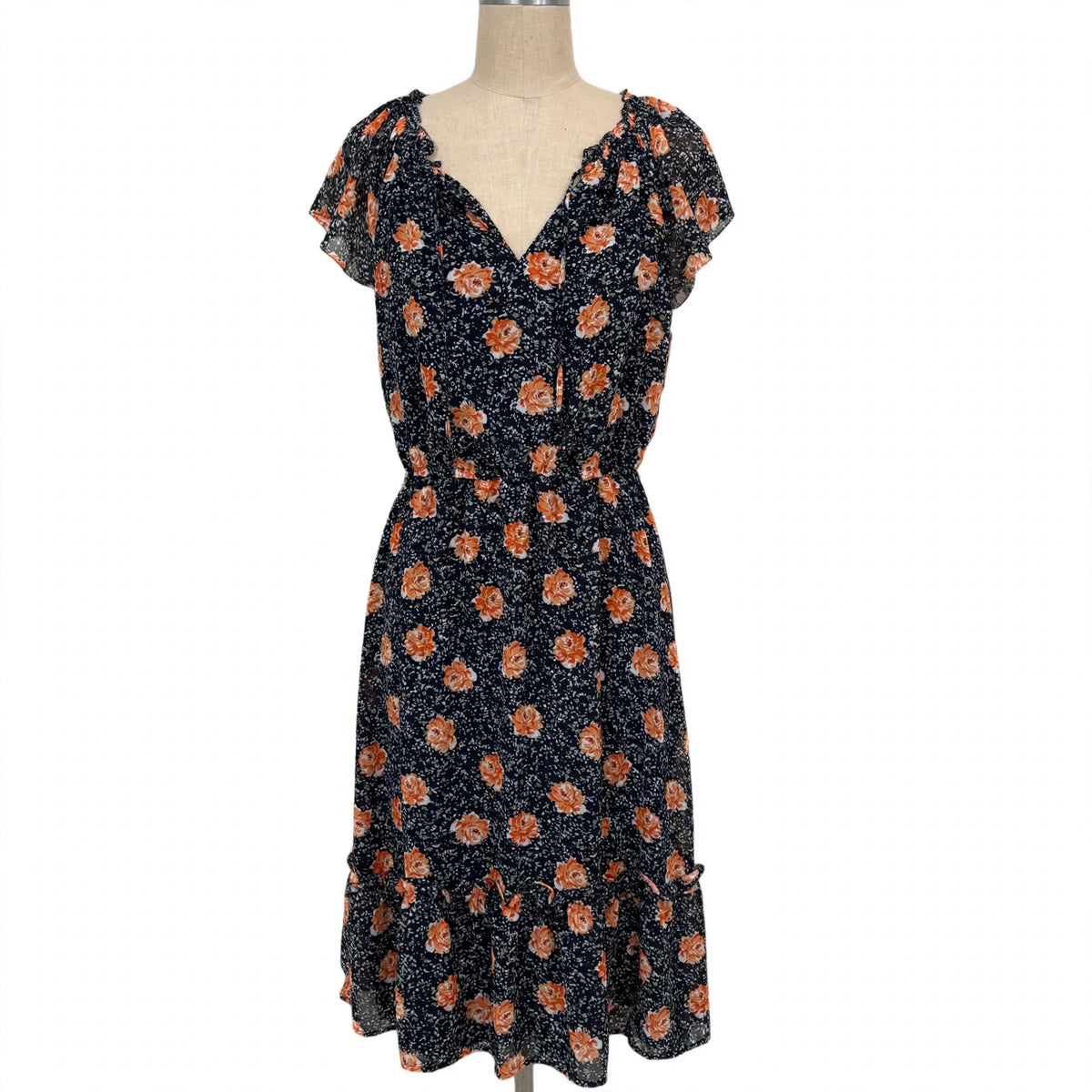 On a dress form