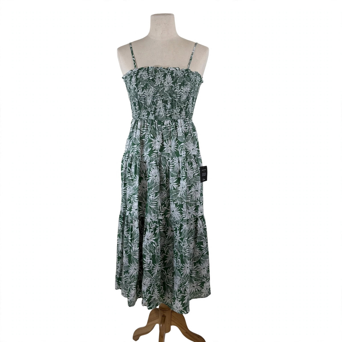 On a dress form