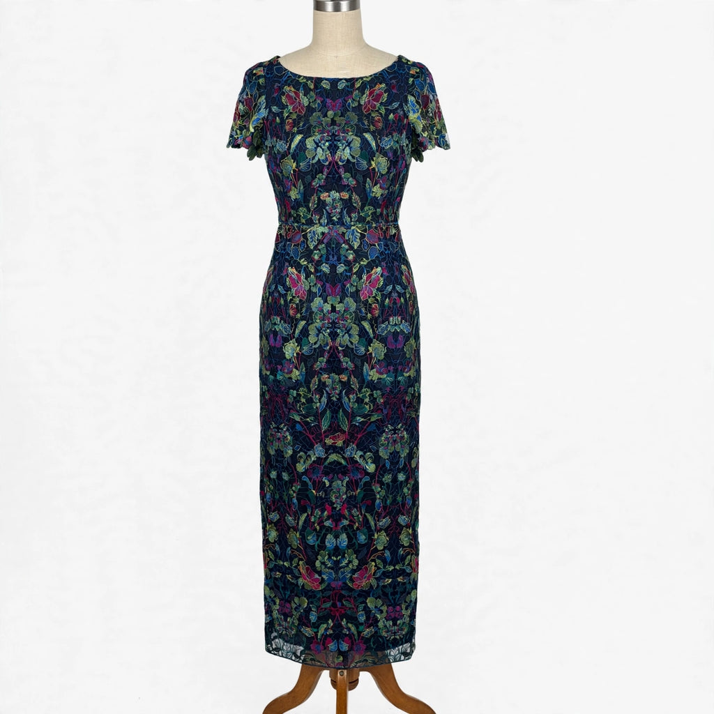 On a dress form