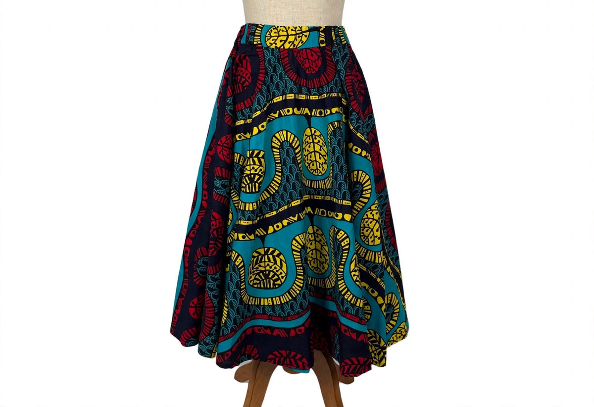 On a dress form
