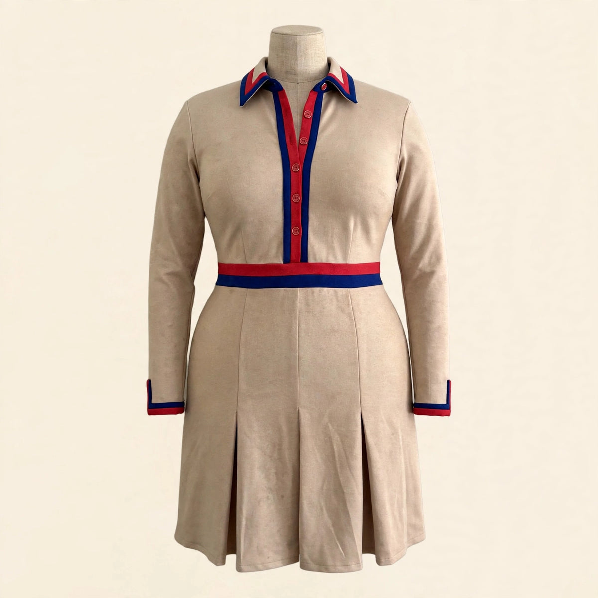 New York & Company Khaki Polo Dress - Size L