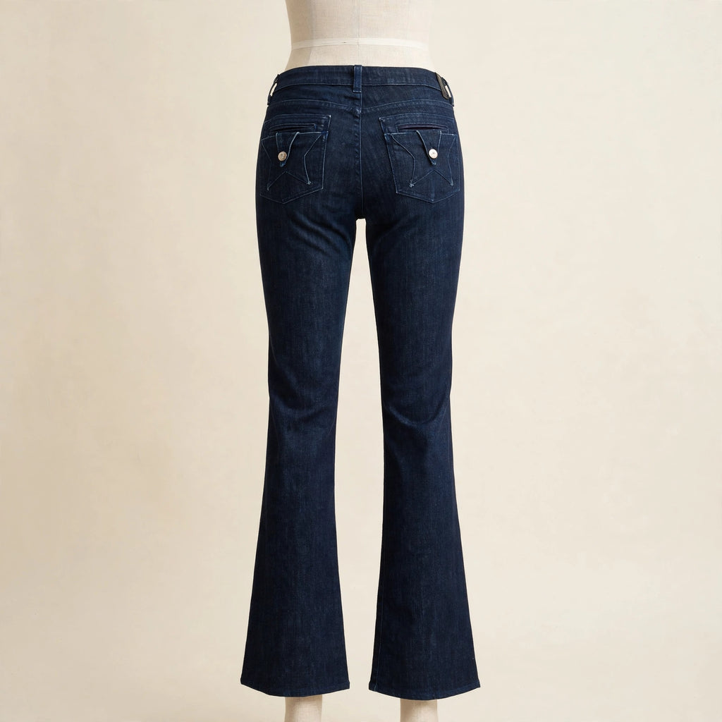 People's Liberation Low Rise Bootcut Jeans Dark Wash
