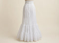 White Tiered Petticoat Slip with Lace Hem - Size 8
