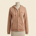 PINK Victoria's Secret Tan Zip-Up Hoodie - Size M